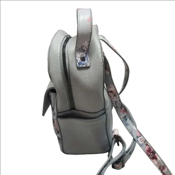 Celine Dion Light Gray Floral Mini Backpack - Picture 3 of 12